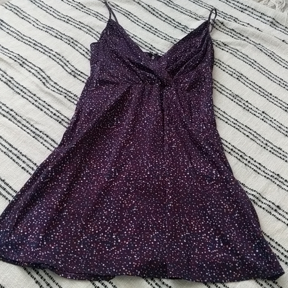 Plum and Multi-Color Dot Strappy Dress - Picture 1 of 8